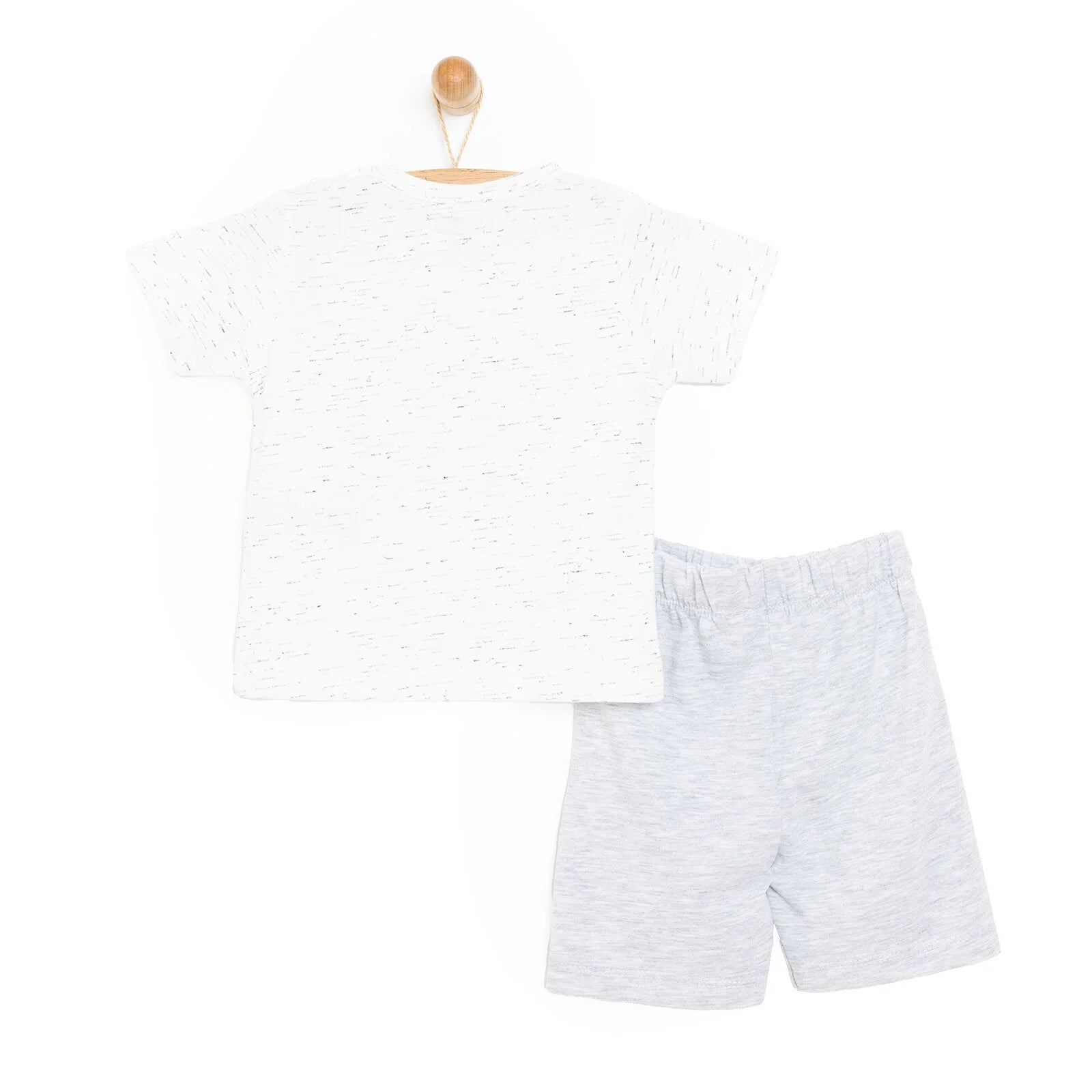 HelloBaby Baby Boy Short Sleeve Pyjamas Set - White - ebebek - Black Friday
