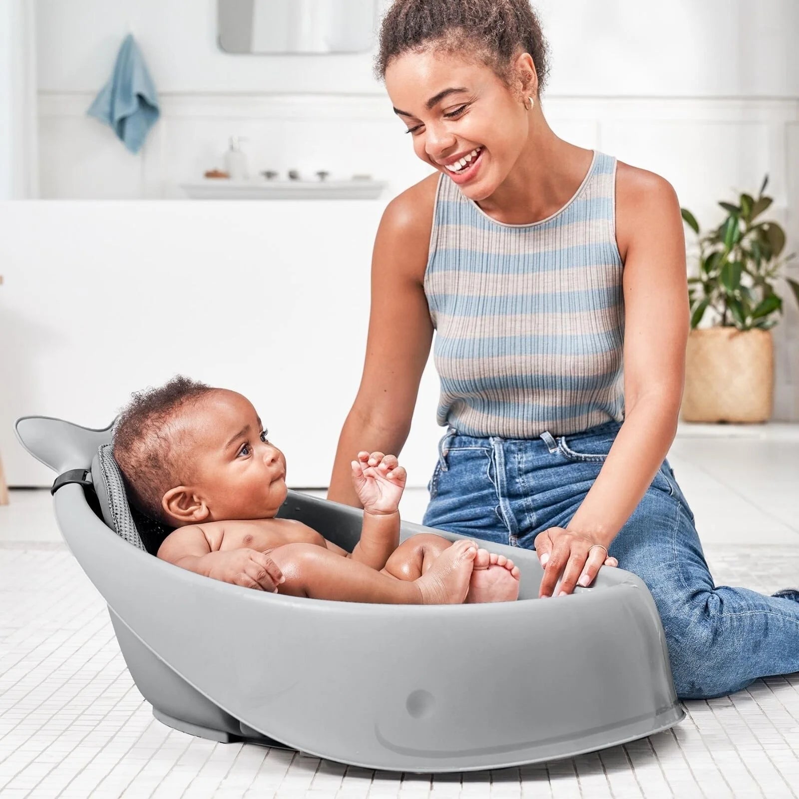 Skip Hop Moby Smart Sling 3 - Stage Baby Bath Tub - Grey - ebebek - Black Friday
