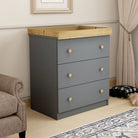 Shefa Kids 888 Changing Dresser - Graphite/Cremona Oak - ebebek - Black Friday