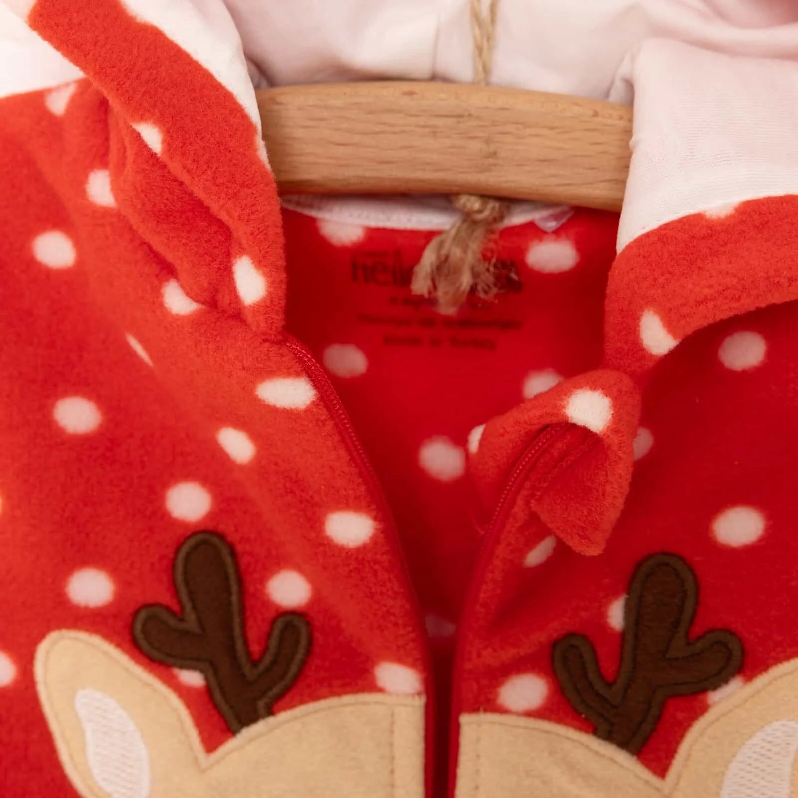 HelloBaby Newborn Fleece Hooded Overall - Red - ebebek - Black Friday