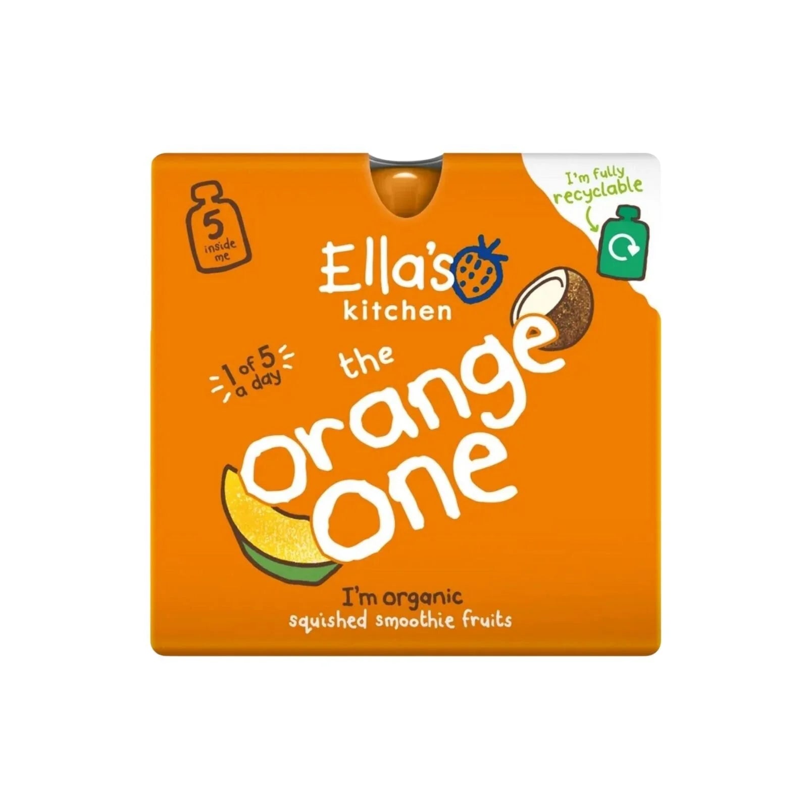 Ella's Kitchen Smoothie Organic The Orange One Multipack Baby Food Pouch 6+ months 450g (5x90g) - ebebek - Black Friday