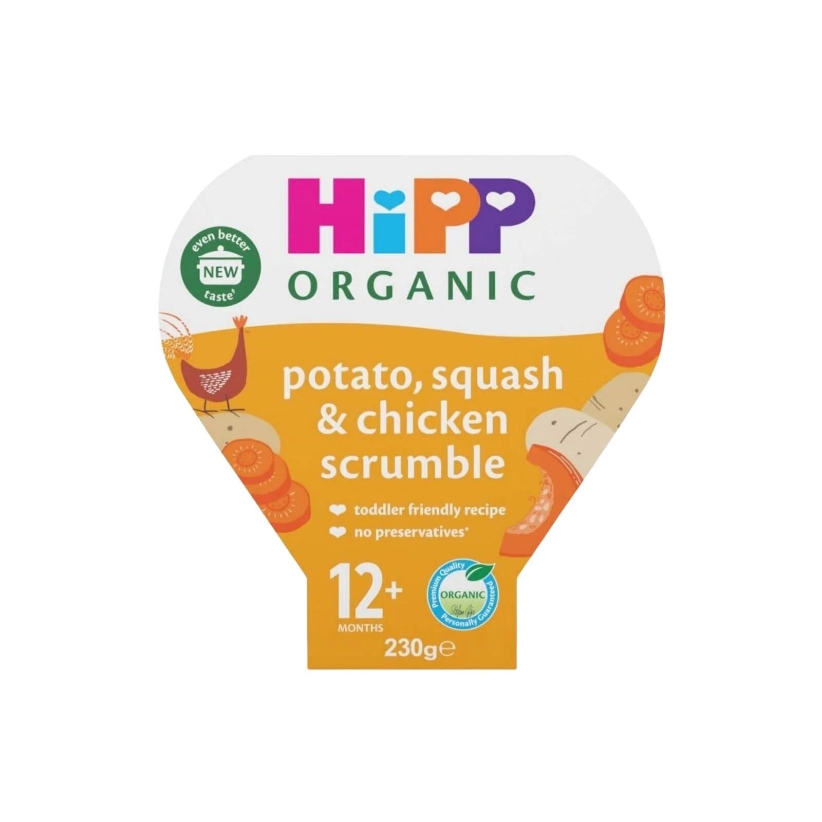 HiPP Organic Potato Squash & Chicken Scrumble Toddler Tray Meal 12+ months 230g - ebebek - Black Friday