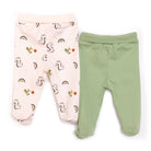 HelloBaby Baby Boy 2 Pcs Footed Bottom - Beige - HelloBaby - ebebek