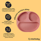 Vital Baby Nourish Silicone Suction Plate - Blush Raspberry - ebebek - Black Friday