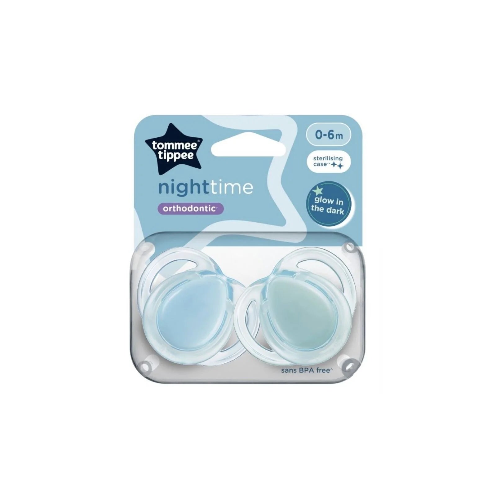 Tommee Tippee Night Time Soother 0 - 6 months Pack of 2 Assorted - ebebek - Black Friday
