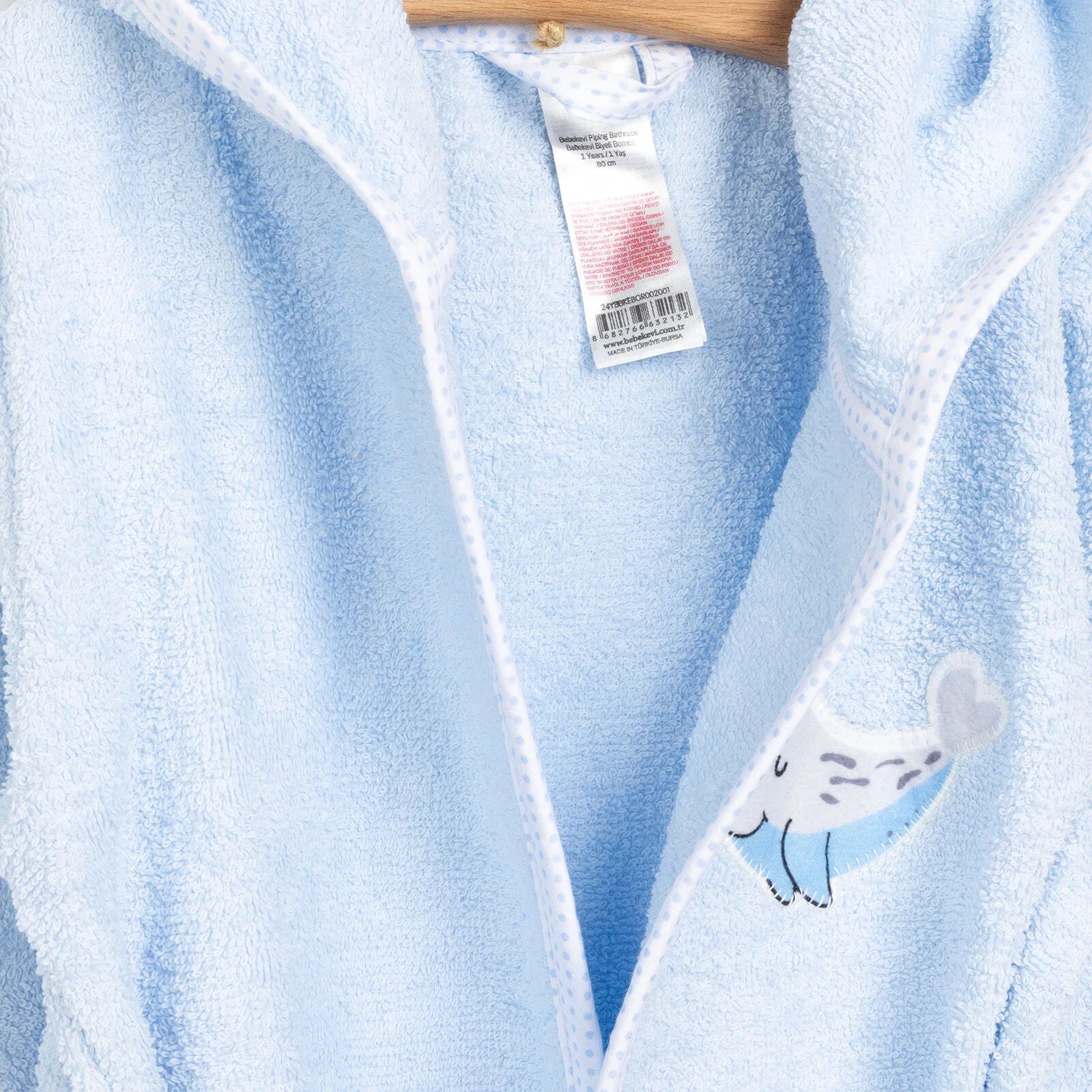 Bebekevi Baby Bathrobe - Light Blue - ebebek - Black Friday
