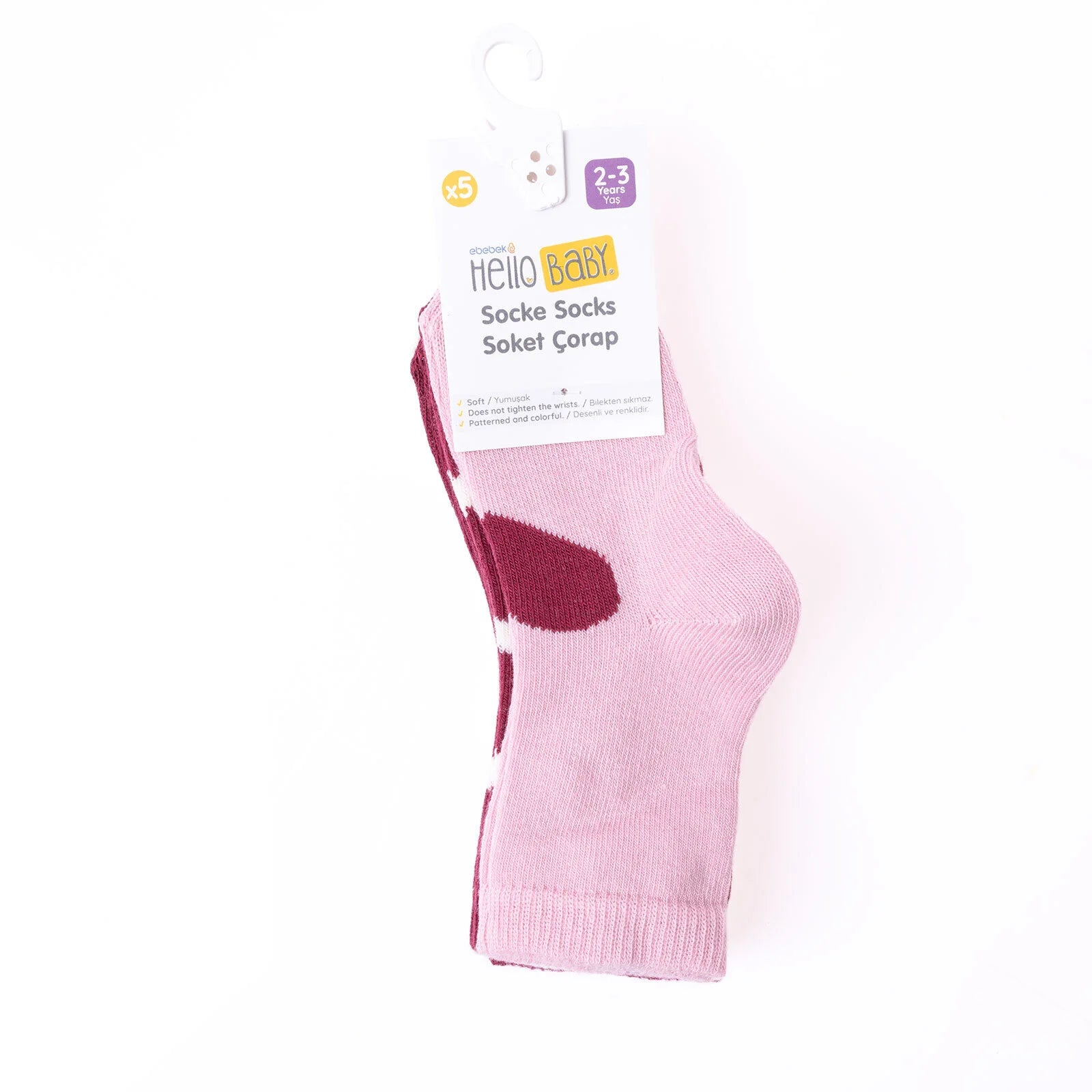 HelloBaby Baby Girl Pack of 5 Socks - Red - ebebek - Black Friday