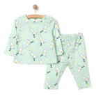 HelloBaby Unisex Long Sleeve Pyjamas Set - Dark Mint - ebebek - Black Friday
