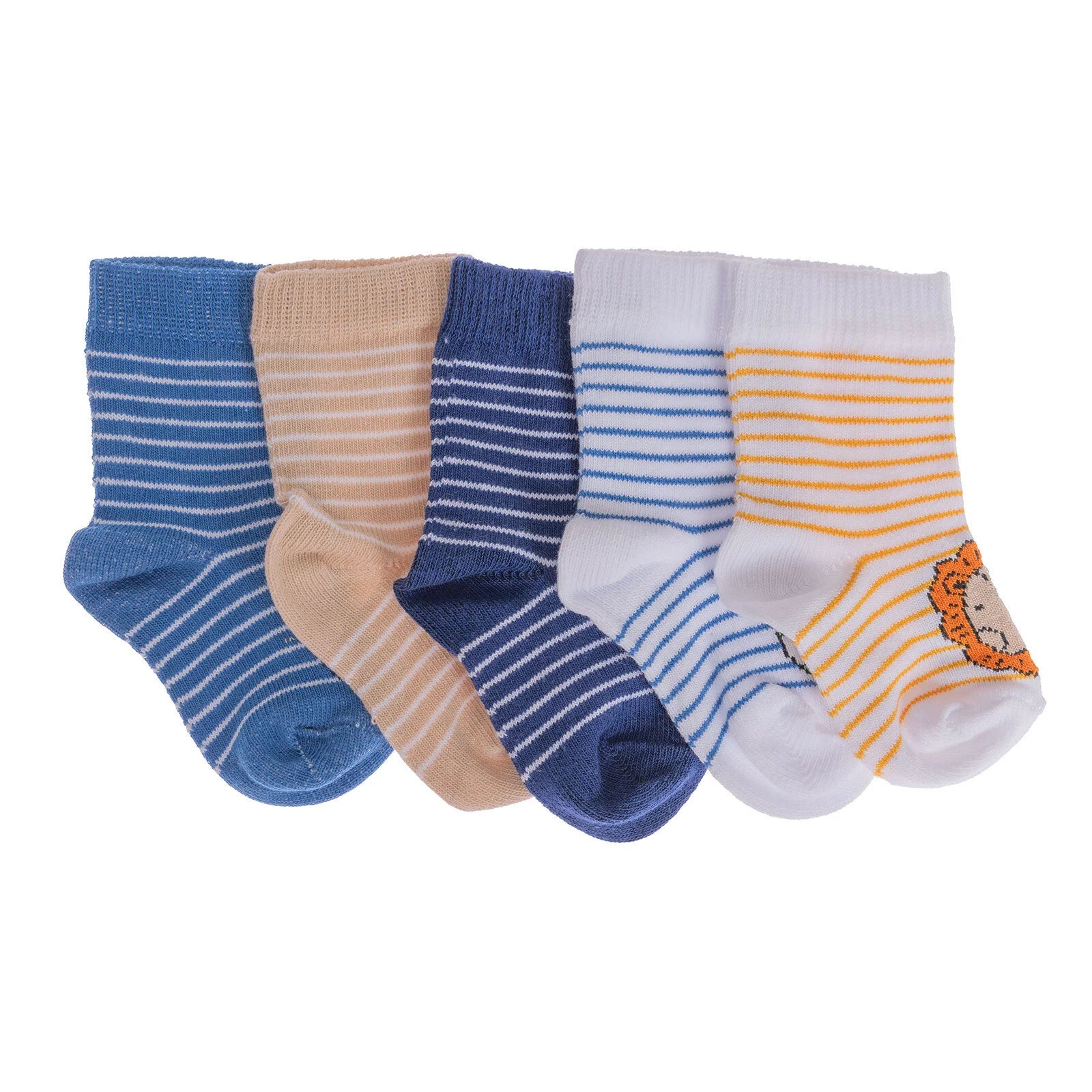 HelloBaby Ankle Socks 5 pcs - Blue Printed - ebebek - Black Friday