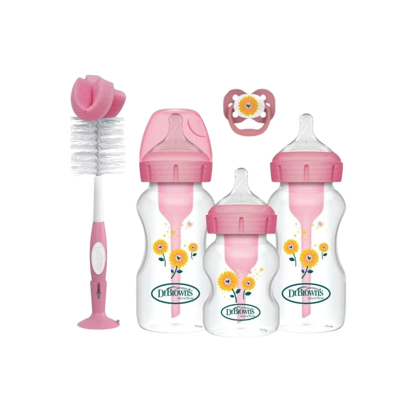Dr. Brown's Natural Flow Options+ Anti - Colic Baby Bottle Gift Set - Pink - ebebek - Black Friday