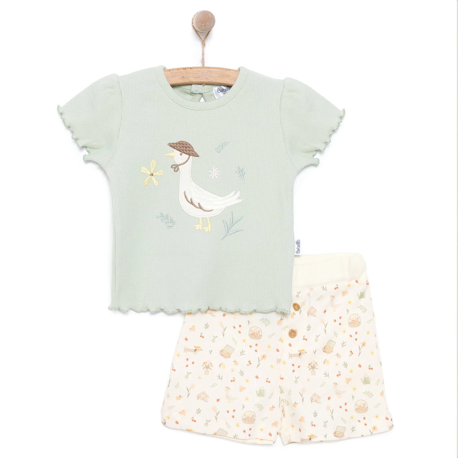 Bebetto Newborn Cute Duck Tshirt - Short - Multicolour - ebebek - Black Friday