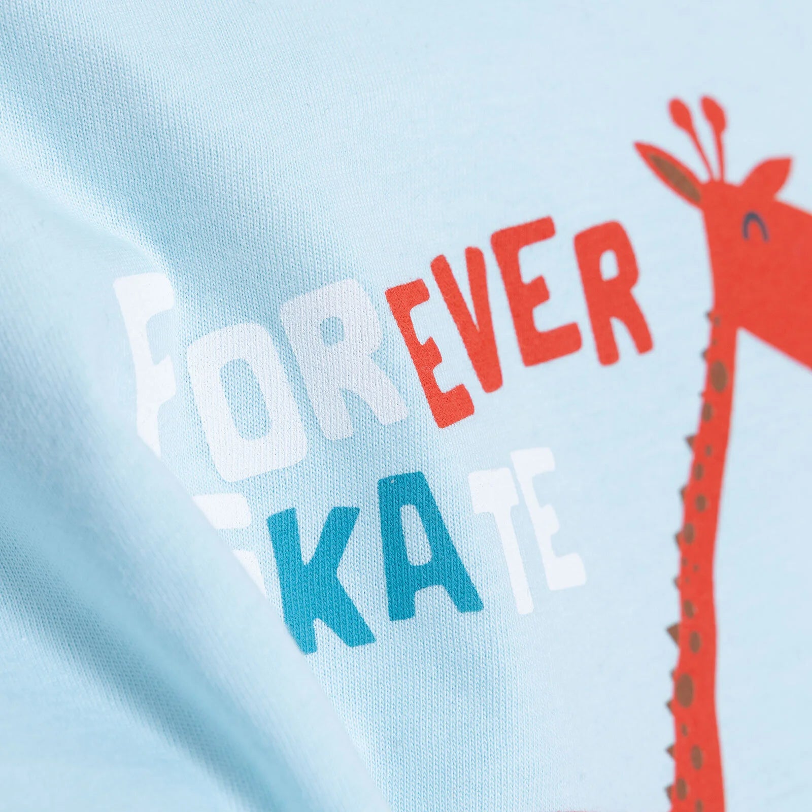 HelloBaby Basic Giraffe Printed Tshirt - Light Blue - ebebek - Black Friday