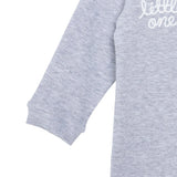 Baby Boy Footed Sleepsuit Zip Fastening Crew Neck - Grey Grey - ebebek