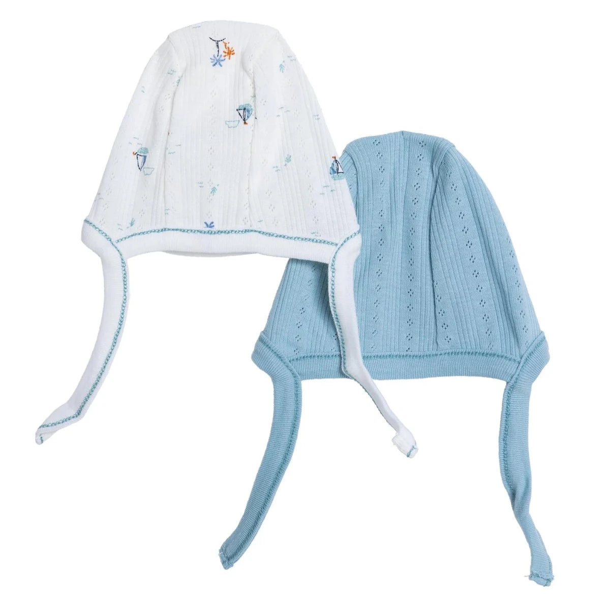 Bebetto Boys Hat Nautical Print Palm in the Sea - Petrol Green Petrol Green - ebebek