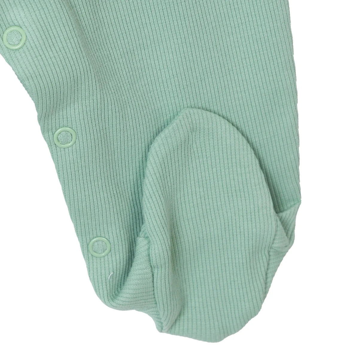 Baby Boy Footed Sleepsuit Dinosaur Print Snap Fastening Crew Neck - Green Printed Green Printed - ebebek