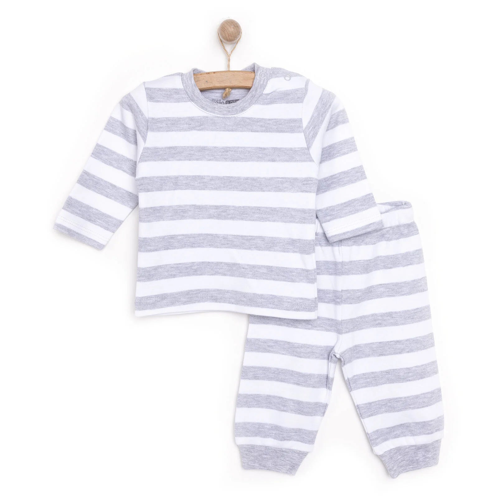 HelloBaby Unisex Sweatshirt - Footless Bottom - Snow Melange - ebebek - Black Friday