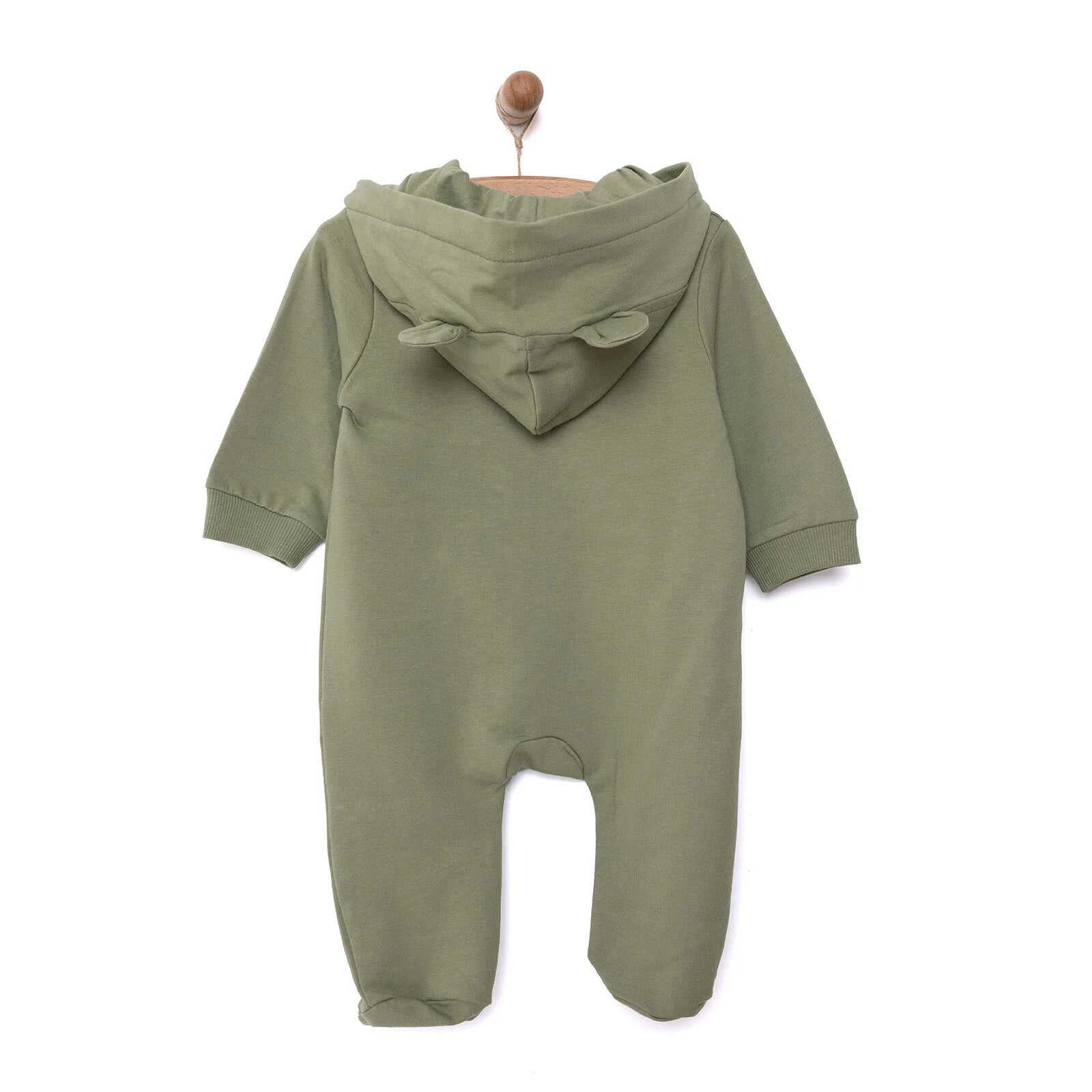 HelloBaby Newborn Hooded Jumpsuit - Khaki - ebebek - Black Friday