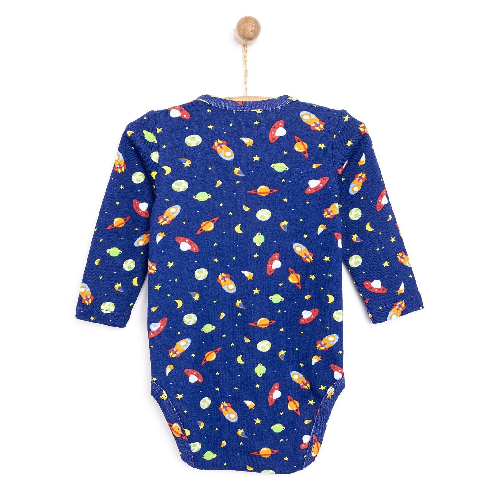 HelloBaby Boy Long Sleeve Bodysuit - Navy Blue - ebebek - Black Friday