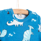 HelloBaby Boy Dino Printed Long Sleeve Bodysuit - Blue - ebebek - Black Friday