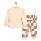 HelloBaby Baby Boy Long Sleeve Pyjamas Set - Beige - ebebek - Black Friday