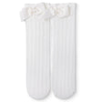 HelloBaby Girls Knee - High Socks Bow Print - Ecru Ecru - ebebek