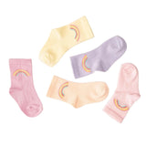 Baby Girl 5 - Pack Ankle Socks Polka Dot Print - Pink Pink - ebebek