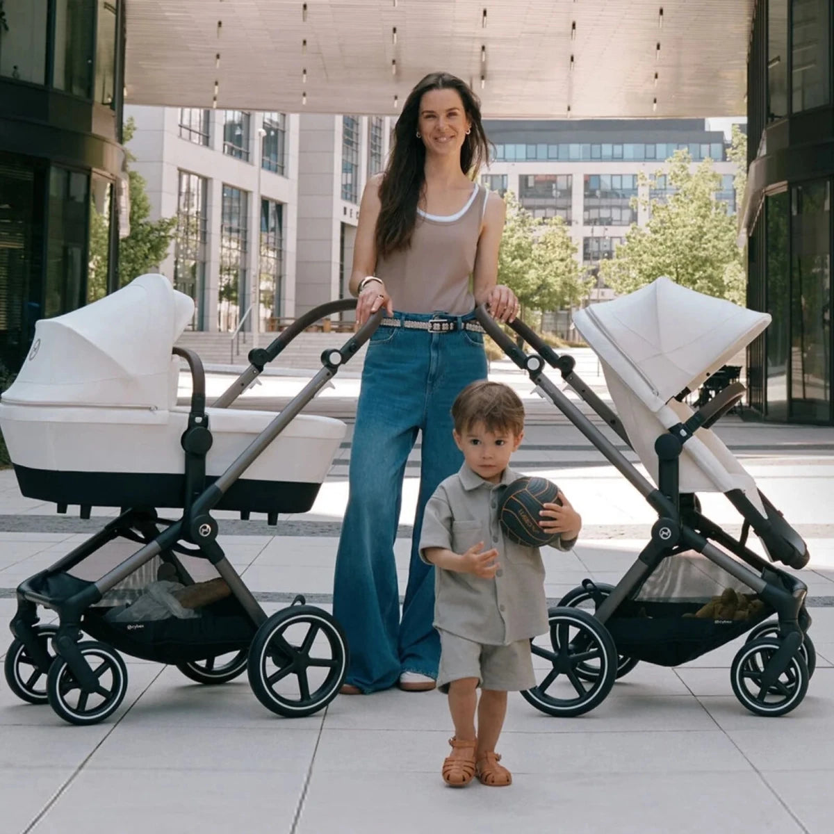 Cybex EOS Lux Silver 2 - in - 1 Pushchair - Moon Black Moon Black - ebebek