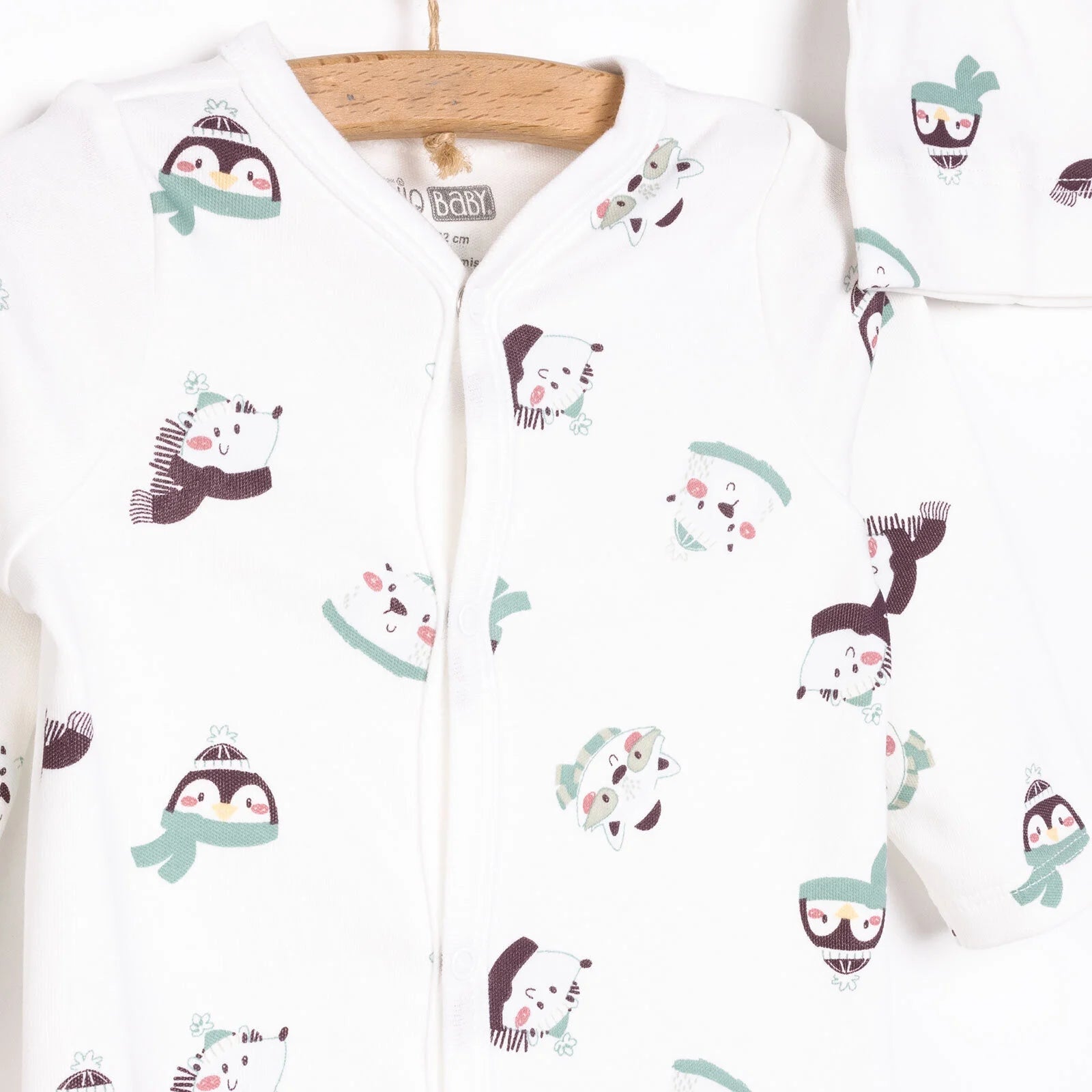 HelloBaby Footed Jumpsuit with Hat - Ecru - ebebek - Black Friday