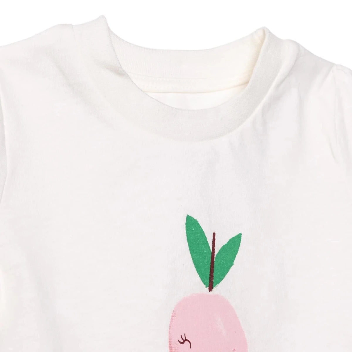 HelloBaby Girls Short Sleeve Pyjamas Set Fruit Print Crew Neck Short Length Short Sleeve - Ecru Ecru - ebebek