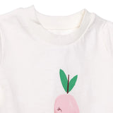 HelloBaby Girls Short Sleeve Pyjamas Set Fruit Print Crew Neck Short Length Short Sleeve - Ecru Ecru - ebebek