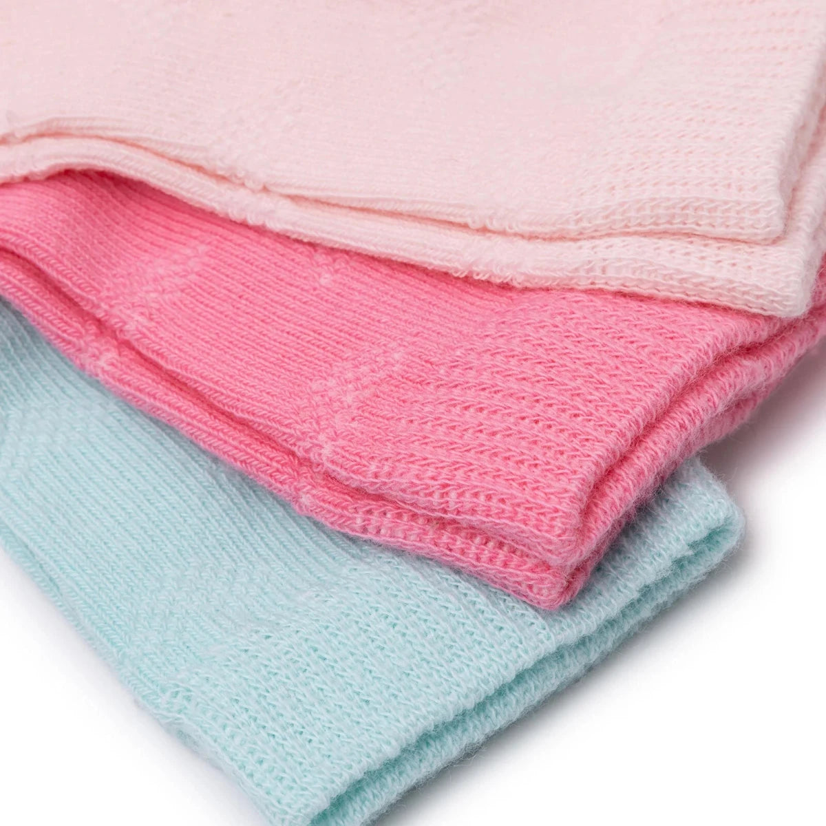 Baby Girl 3 - Pack Ankle Socks - Pink Pink - ebebek