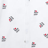 Unisex Footed Sleepsuit Slogan Print Snap Fastening Crew Neck - White Printed White Printed - ebebek