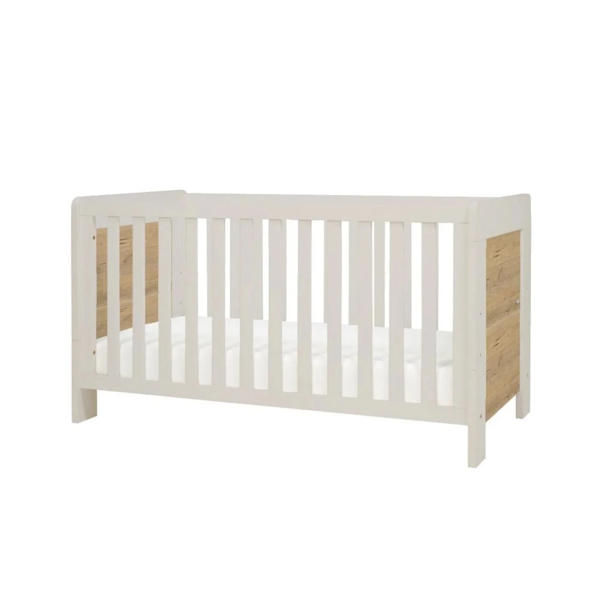 Tutti Bambini Alba Cot Bed - White Sand / Distressed Oak White Sand / Distressed Oak - ebebek