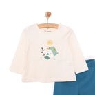 HelloBaby Boy Long Sleeve Pyjamas Set - Ecru - ebebek - Black Friday