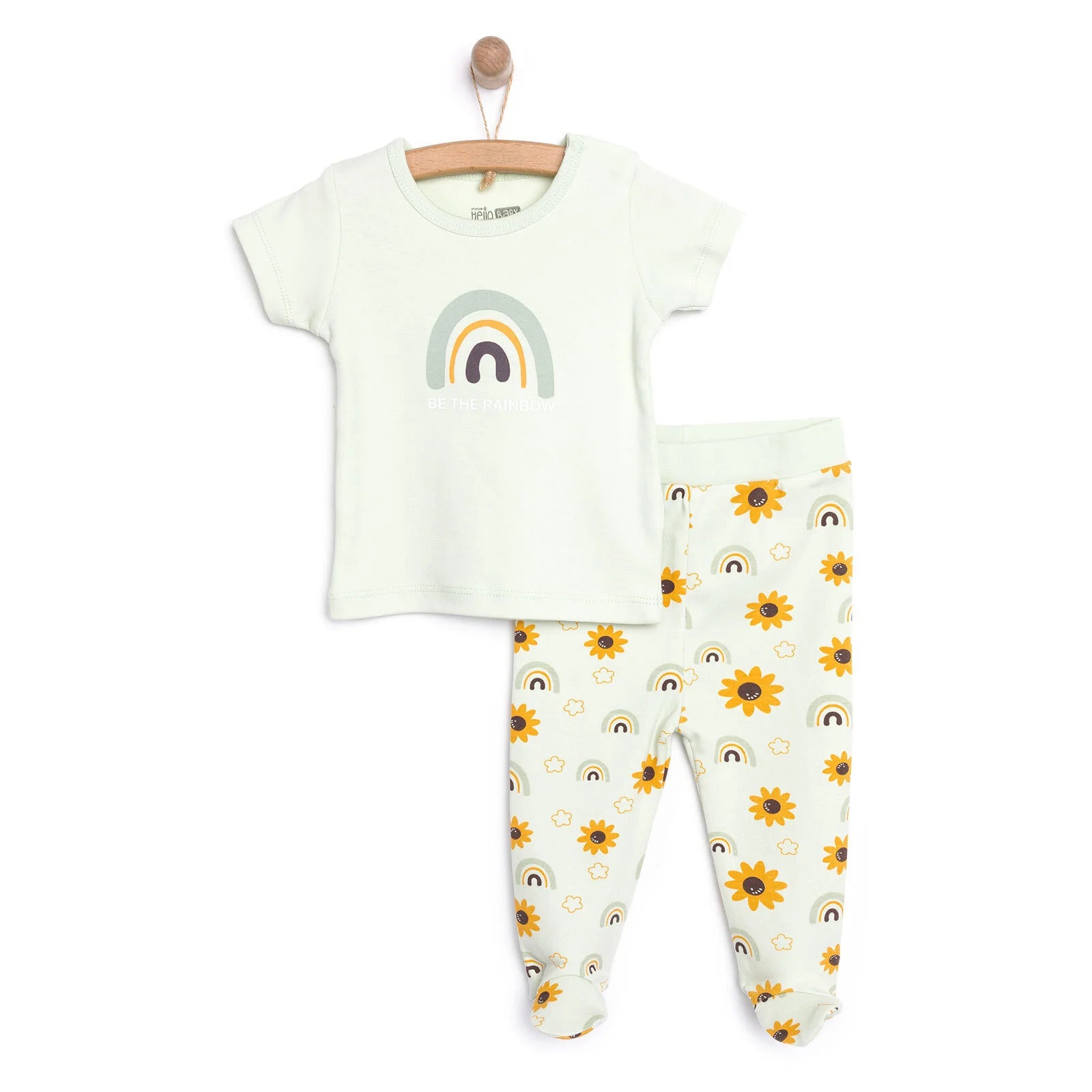 HelloBaby Girl Tshirt - Footed Bottom - Ecru - ebebek - Black Friday