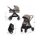 Kinderkraft Esme 3 - in - 1 Travel System with Mink Pro Car Seat - Sand Beige Sand Beige - ebebek - Christmas