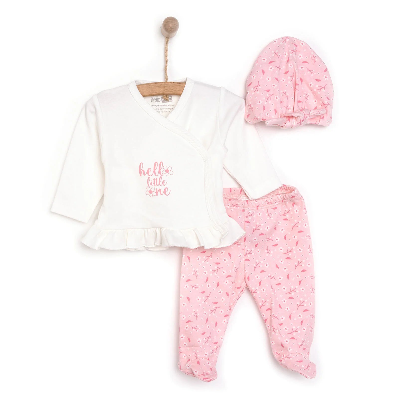 HelloBaby Baby Girl Body - Hat - Footed Jumpsuit - Pink - ebebek - Black Friday