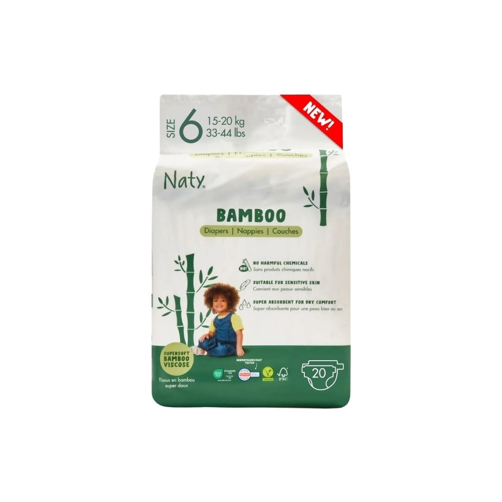 Naty Bamboo Viscose Baby Nappies Size 6 - 20 nappies - ebebek - Black Friday