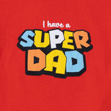HelloBaby Boys T-shirt Slogan I Love Dad Print Crew Neck Short Sleeve - Red Red - ebebek