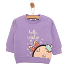 HelloBaby Baby Girl Animal Printed Sweatshirt - Purple - ebebek - Black Friday