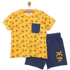 HelloBaby Basic Boy Palm Patterned Tshirt - Indigo - ebebek - Black Friday