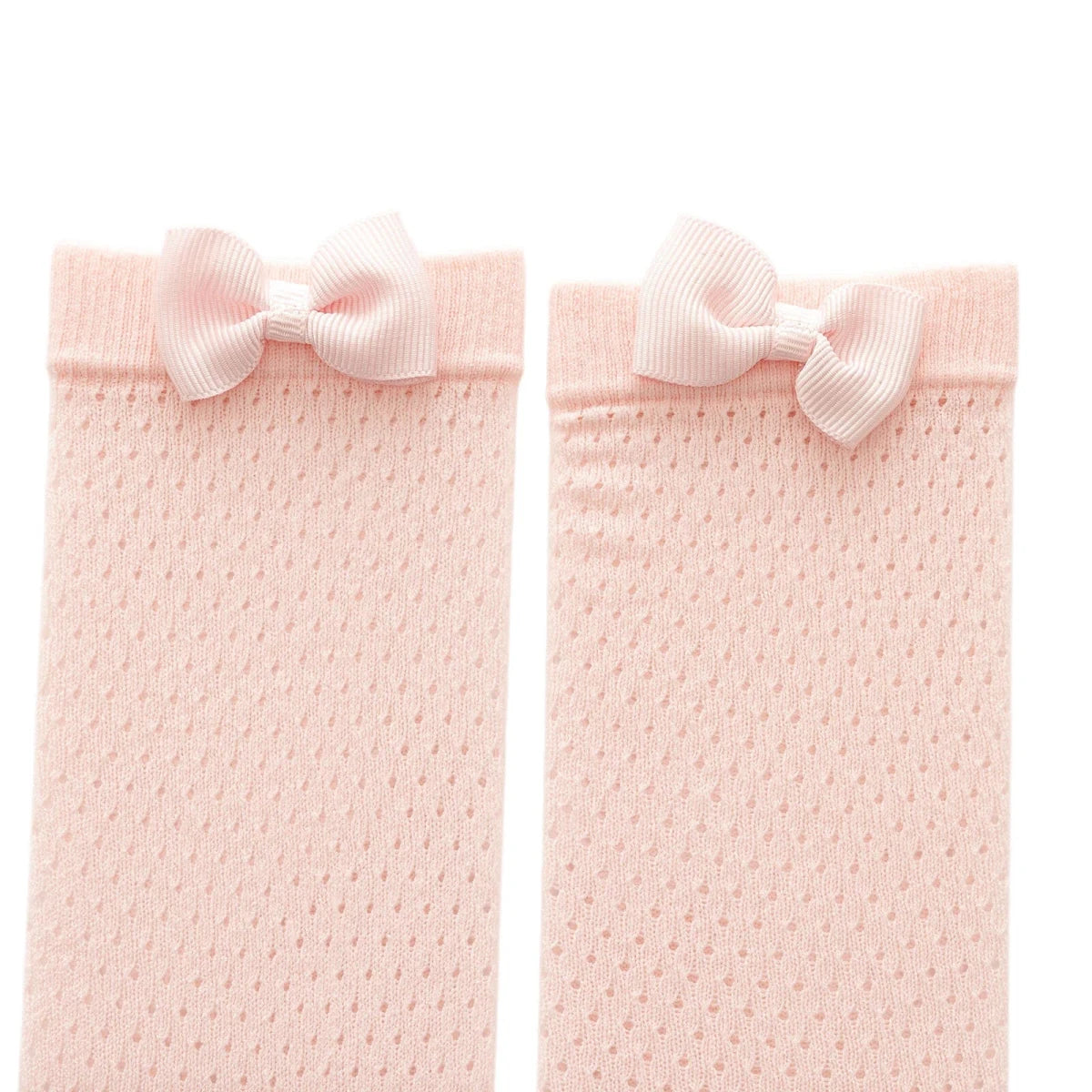 HelloBaby Girls Knee - High Socks Bow Print Cotton Rich - Pink Pink - ebebek