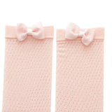 HelloBaby Girls Knee - High Socks Bow Print Cotton Rich - Pink Pink - ebebek