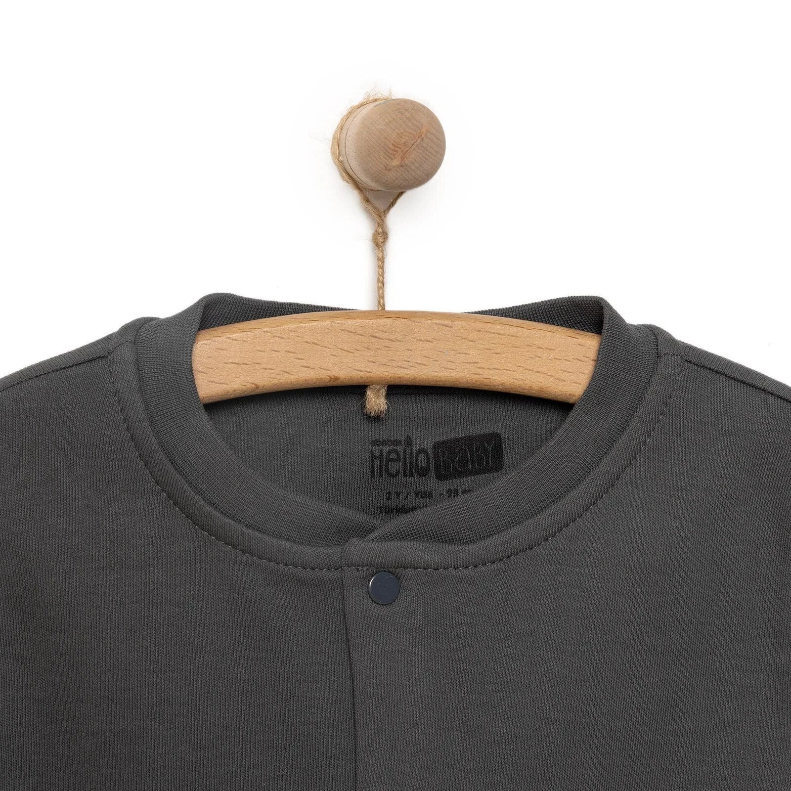 HelloBaby Baby Boy Ribbed Cardigan - Dark Grey - ebebek - Black Friday