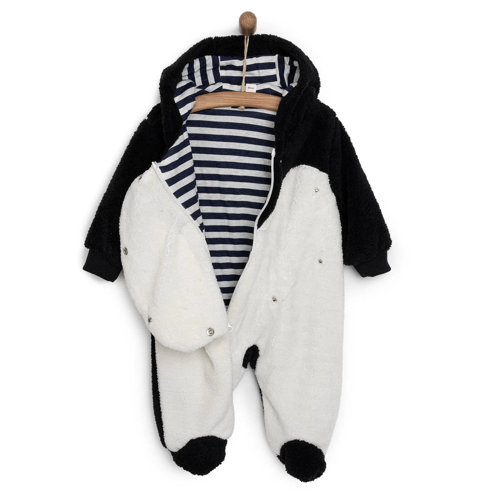 Midimod Newborn Welsoft Footed Jumpsuit - Black - ebebek - Black Friday