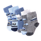 HelloBaby Baby Boy Car Patterned Socks 5 Pcs - Blue - ebebek - Black Friday