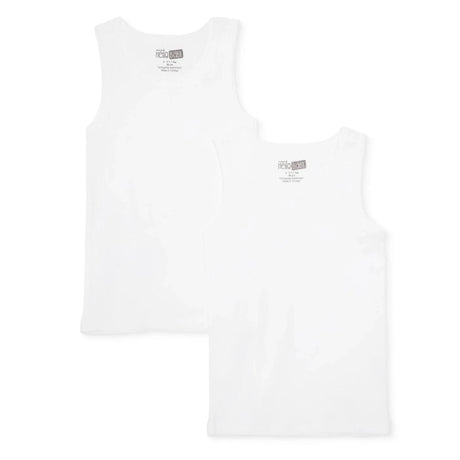 Baby Boy 2 - Pack Vests Crew Neck - White White - ebebek