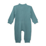 Baby Boy Footless Sleepsuit Floral Print Snap Fastening Crew Neck - Green Green - ebebek