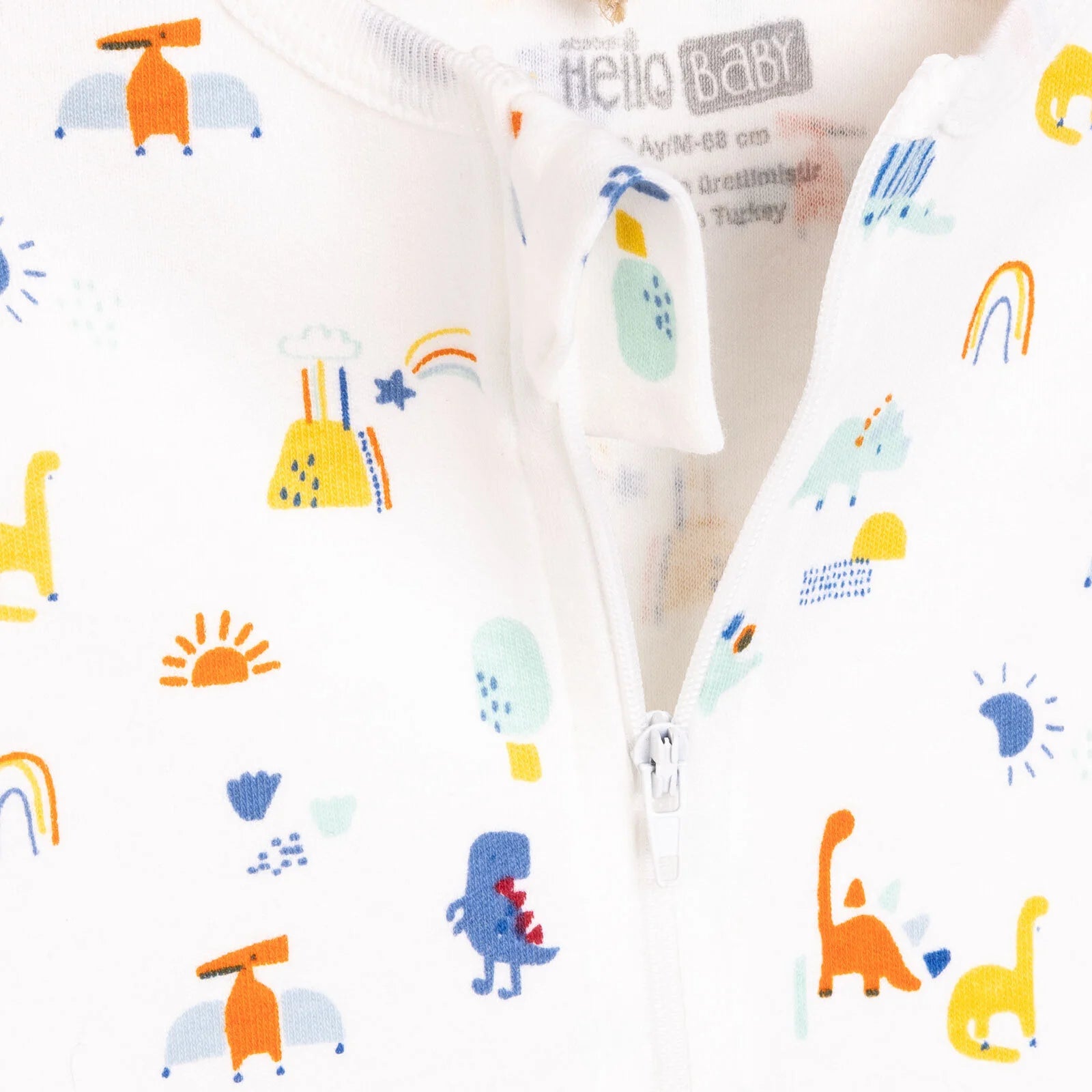 HelloBaby Newborn Baby Boy Footed Jumpsuit - Ecru - ebebek - Black Friday