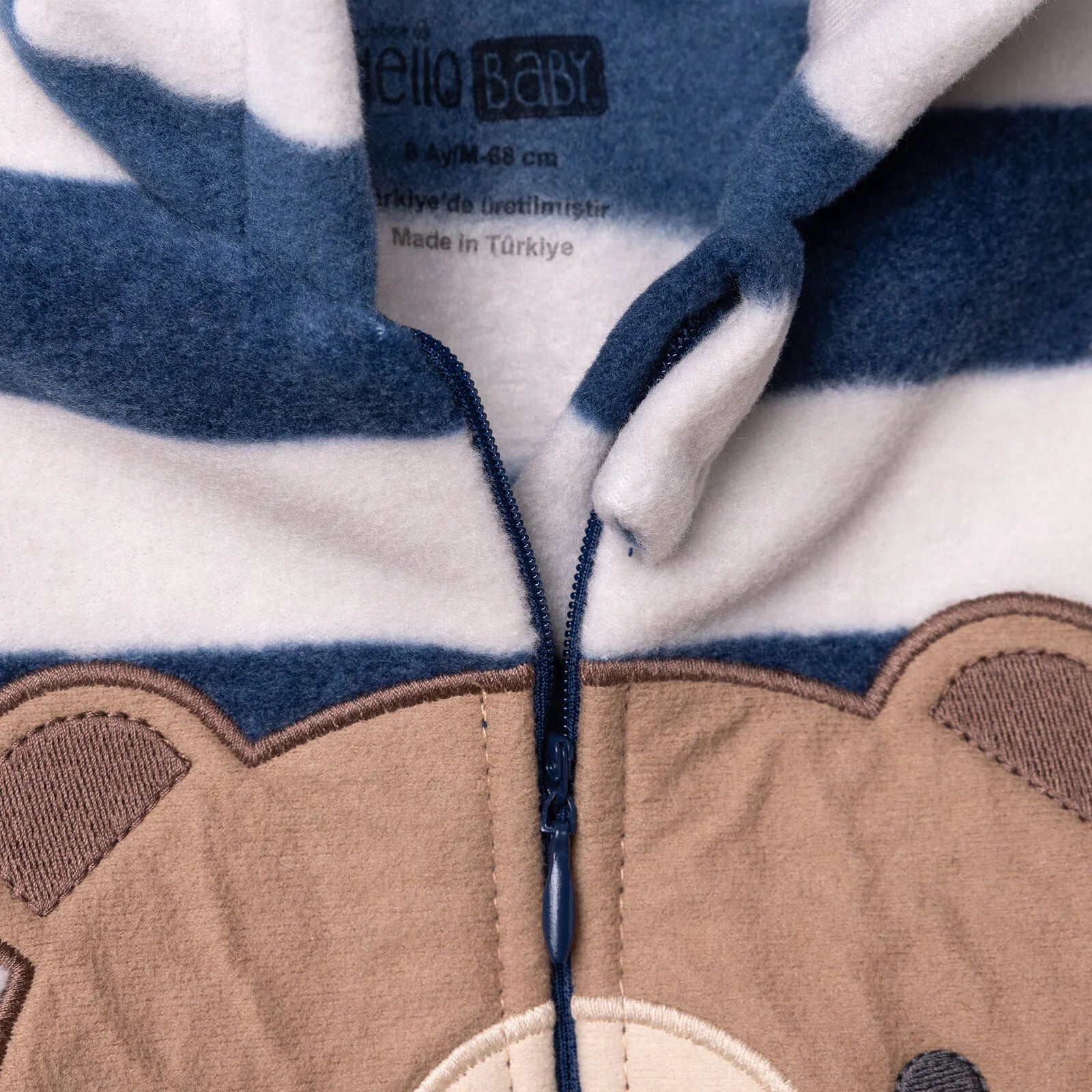 HelloBaby Newborn Polar Footed Jumpsuit - Navy Printed - ebebek - Black Friday